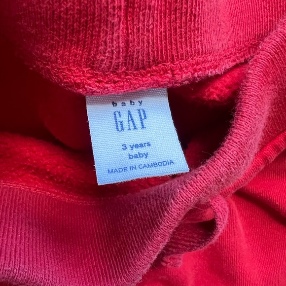 GAP Baby Red Sweatpants, 3T - Picture 2 of 4